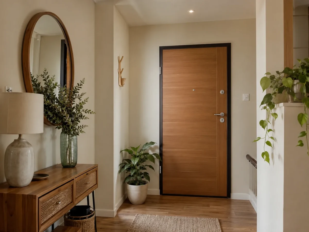 Porta de entrada residencial num apartamento em Vila Nova de Gaia.